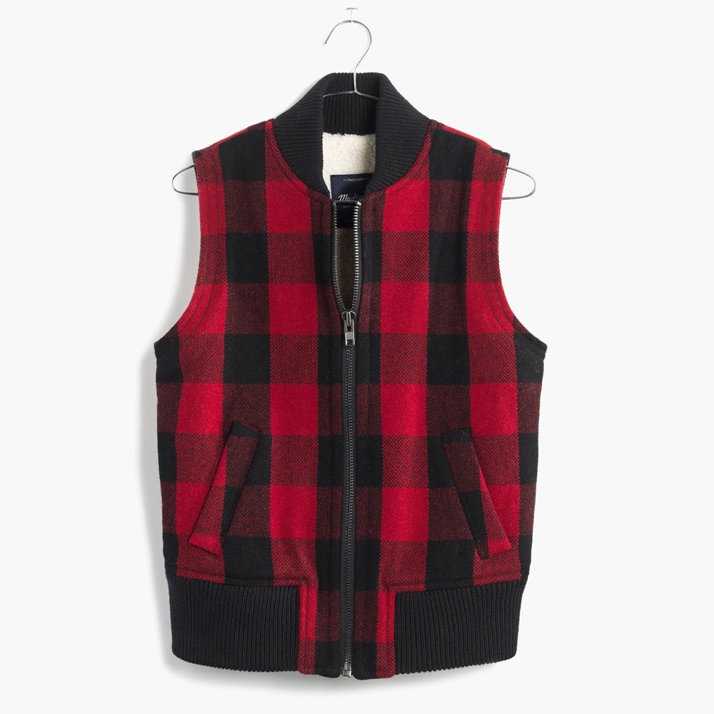 NEVER WORN Madewell Buffalo Check Vest